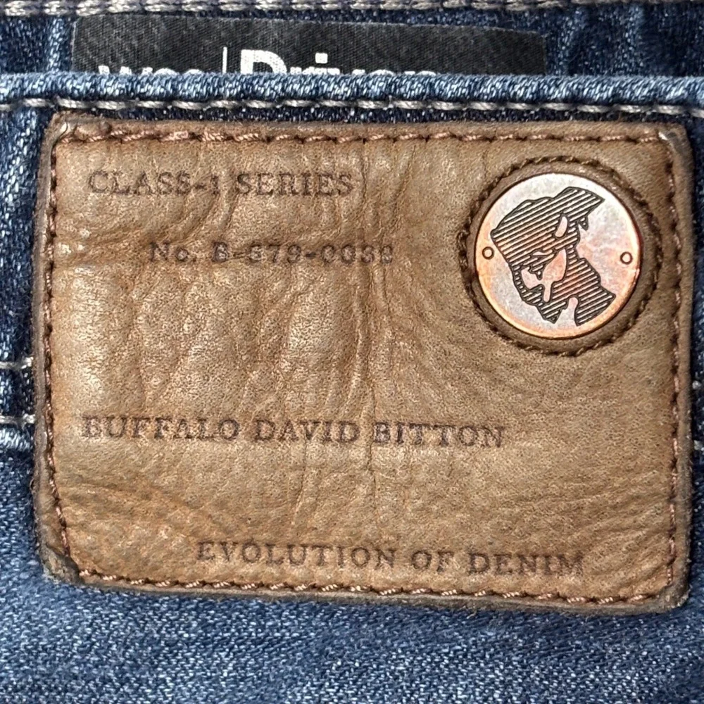 Buffalo David Bitton Driven Straight Fit Men's Jeans 36/30 Distressed Denim